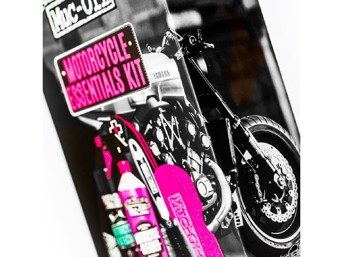Kit Completo Cuidado Mota (Protectant + Cleaner + Esponja + Escova) Muc-Off Motorcycle Essentials 3