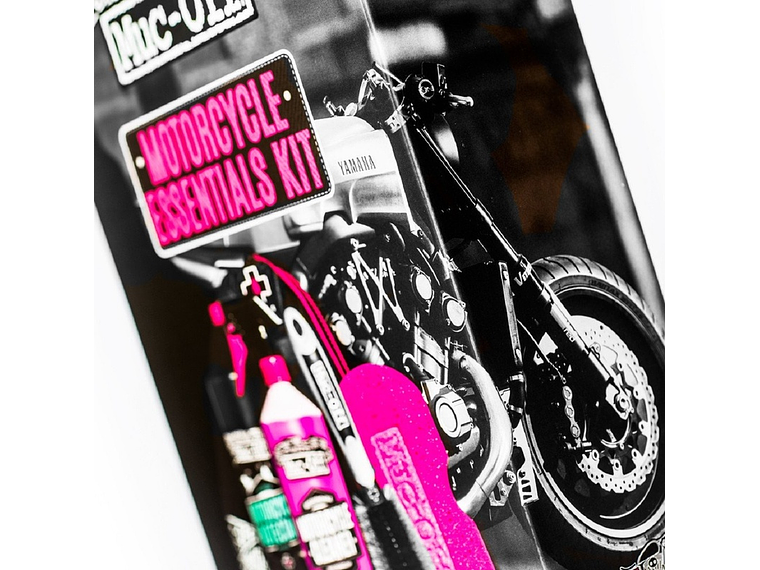 Kit Completo Cuidado Mota (Protectant + Cleaner + Esponja + Escova) Muc-Off Motorcycle Essentials 3