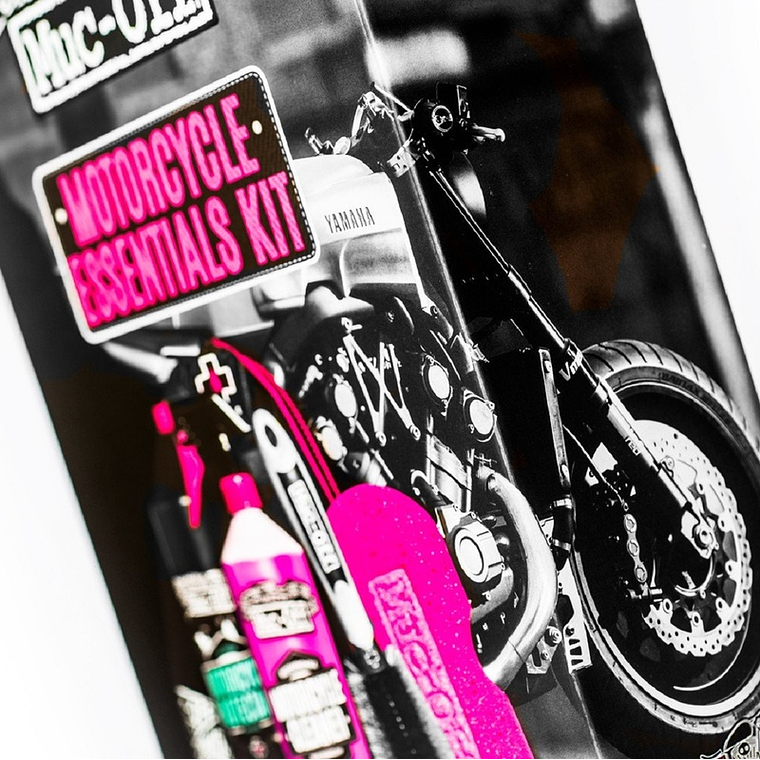 Kit Completo Cuidado Mota (Protectant + Cleaner + Esponja + Escova) Muc-Off Motorcycle Essentials 3