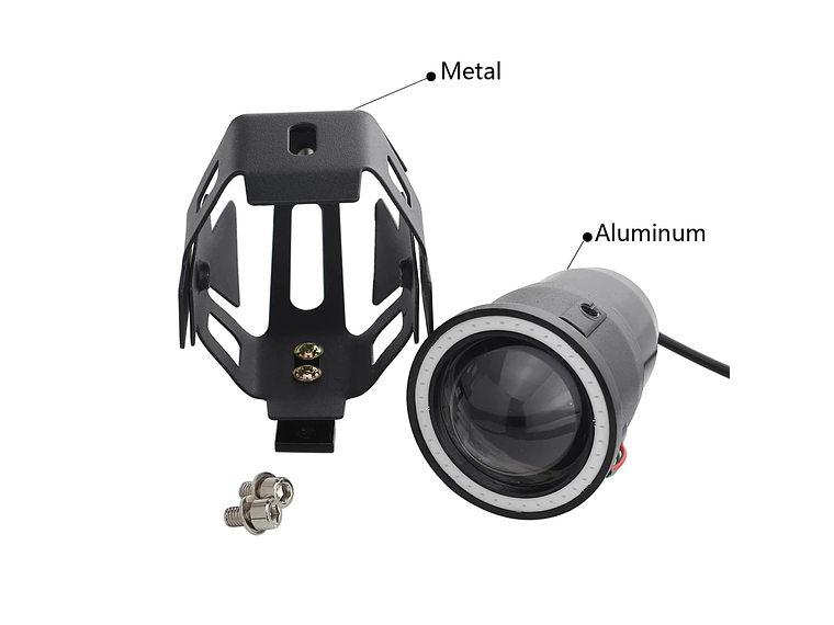 Faróis Auxiliares para Mota Angel Eyes c/ Interruptor 2