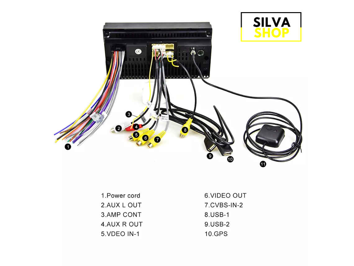 Autorrádio 2DIN Android 9.1 7