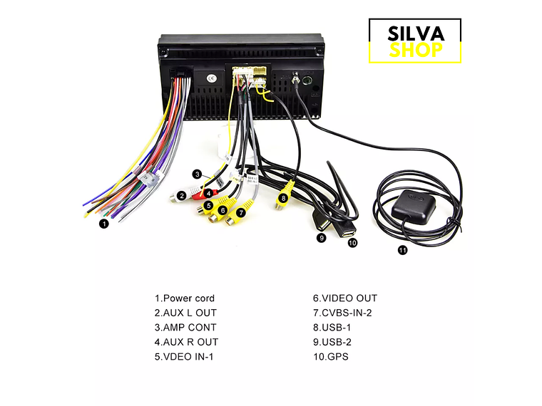 Autorrádio 2DIN Android 9.1 7