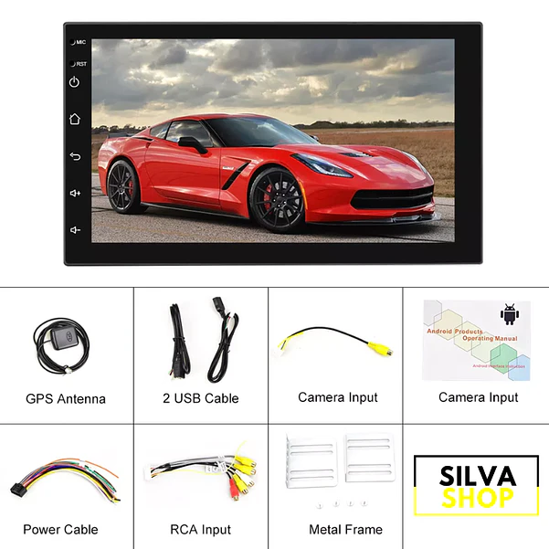 Autorrádio 2DIN Android 9.1 7