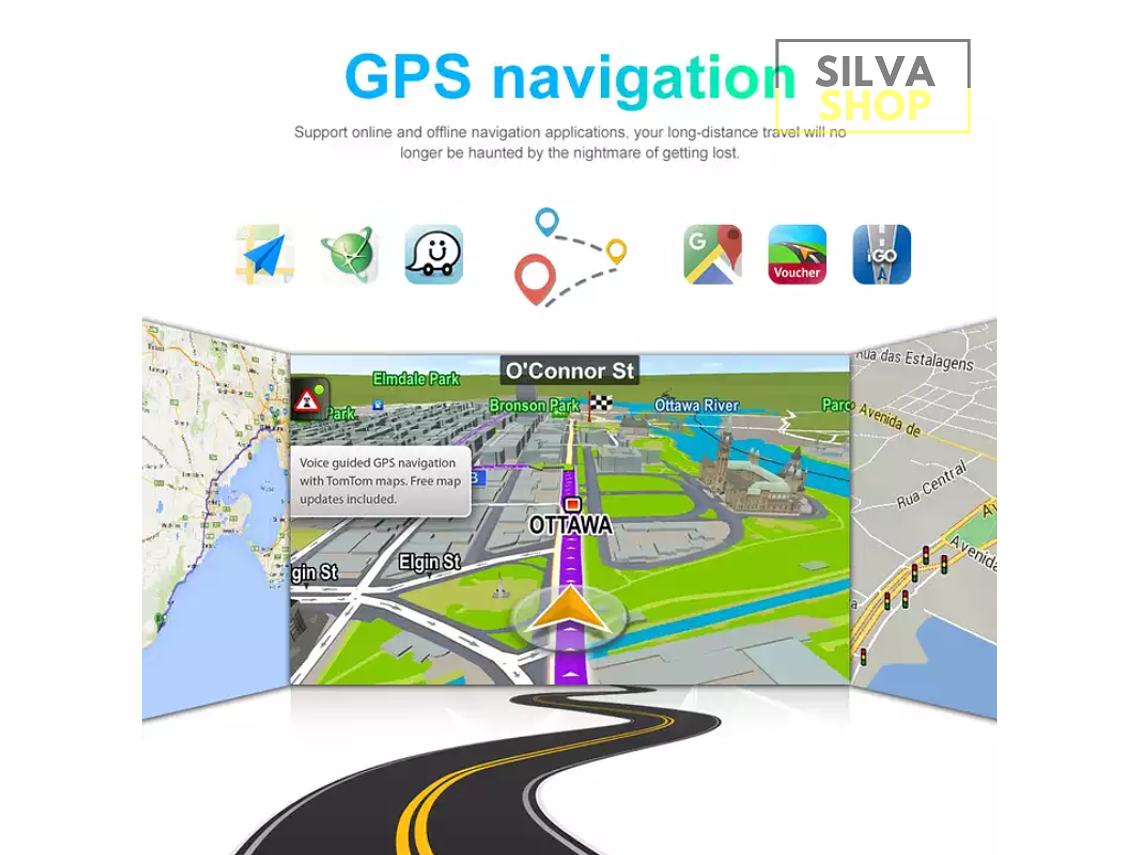 Autorrádio 1DIN Rotativo 180º 10 Polegadas Android - GPS WIFI 2GB 32GB 3