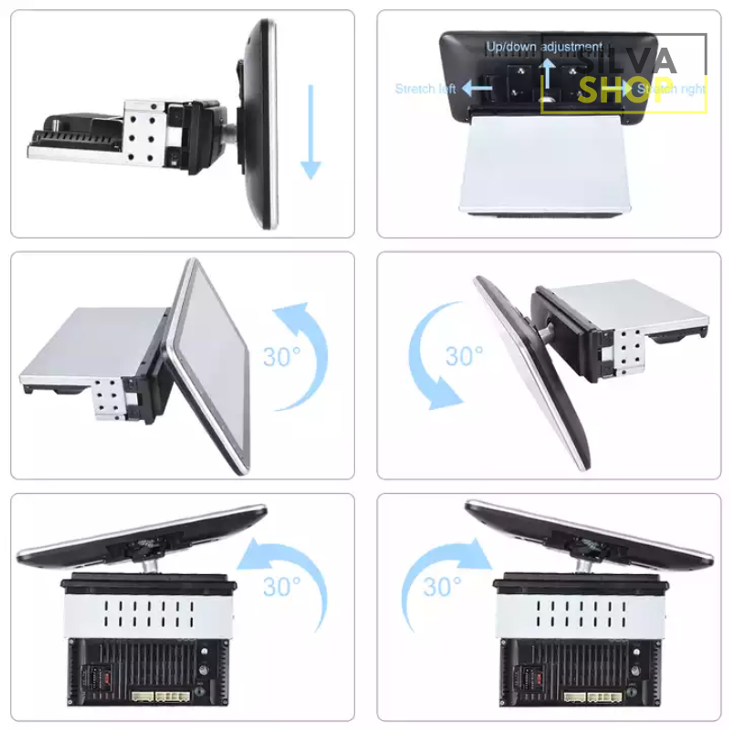 Autorrádio 1DIN Rotativo 180º 10 Polegadas Android - GPS WIFI 2GB 32GB 4