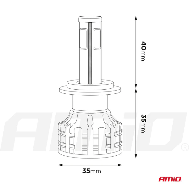 Lâmpadas LED H7 38W COB 12V/24V - AMiO  10