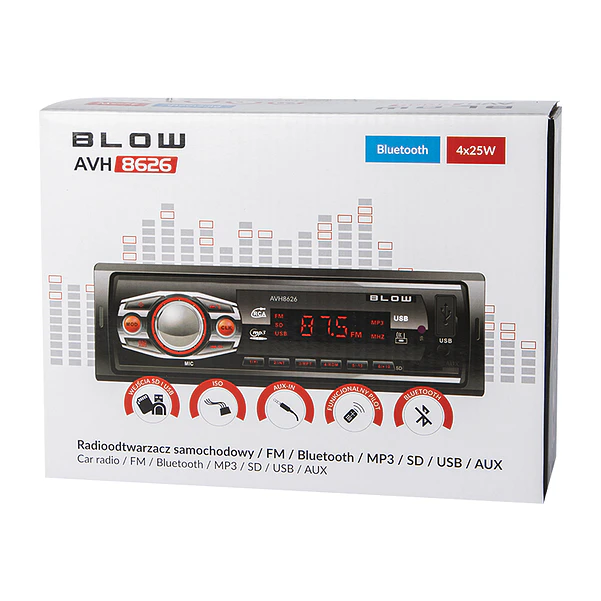 Autorrádio MP3/USB/SD/MMC/BT + Comando - AVH-8626 Blow 4