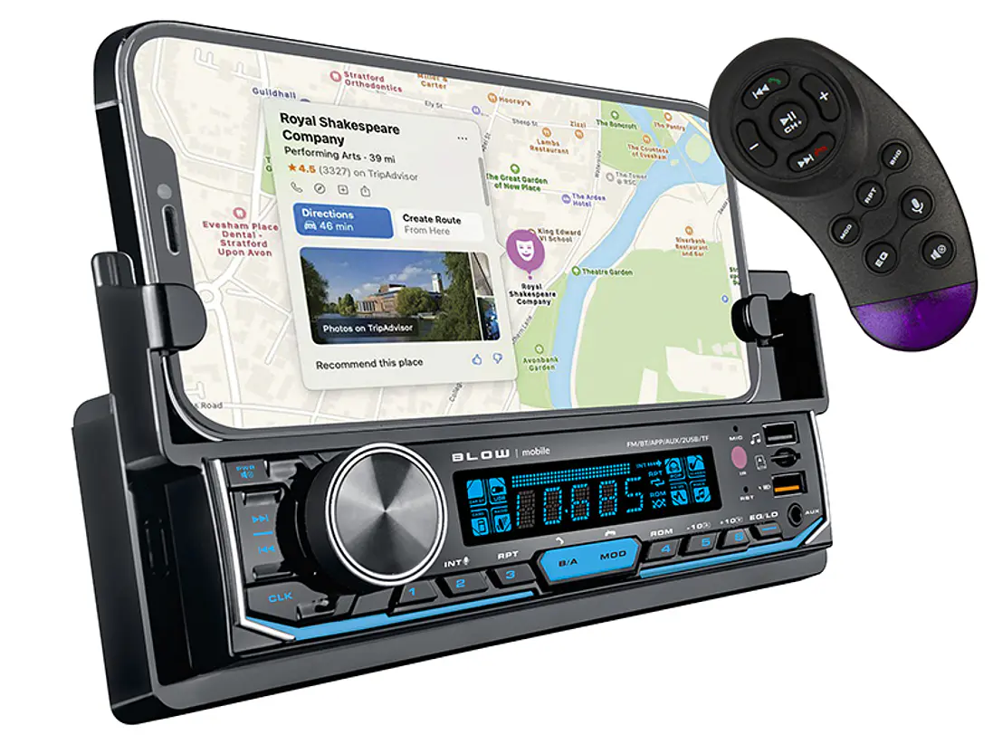 Autorrádio MP3 / USB / AUX / Bluetooth c/ Suporte Telemóvel AVH-8970 - Blow 1