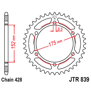Cremalheira JT Yamaha DTR 125