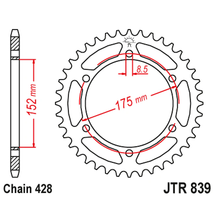 Cremalheira JT Yamaha DTR 125 2