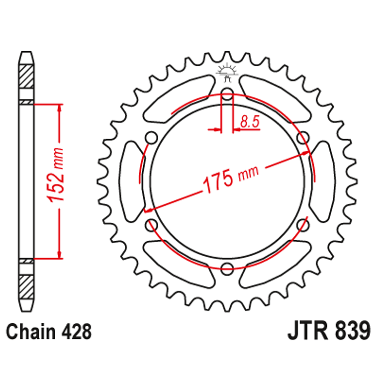 Cremalheira JT Yamaha DTR 125 2