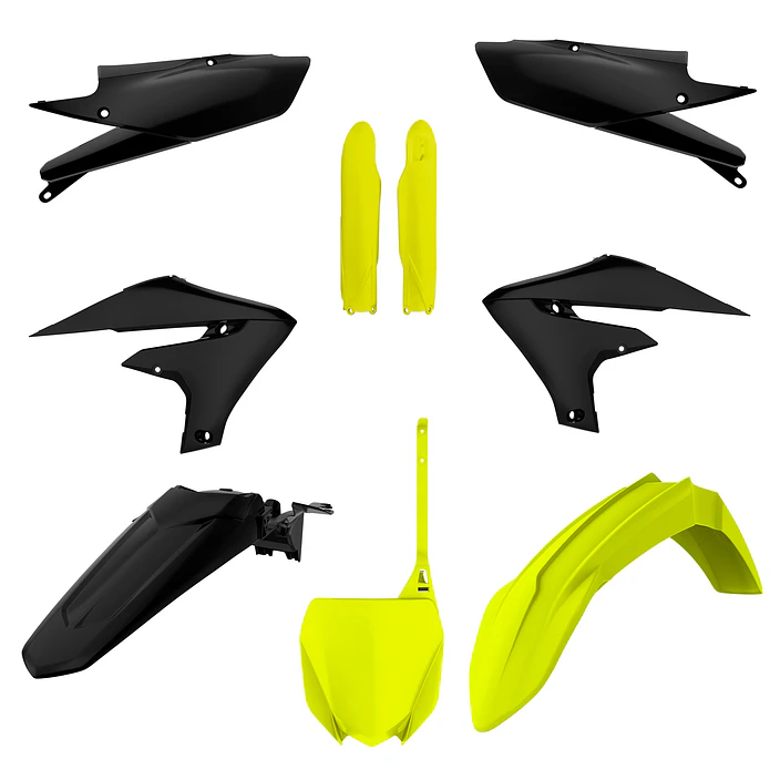 Kit Plásticos MX Yamaha YZ250F / YZ450F 2019-2021 (Amarelo Fluo e Preto) 1