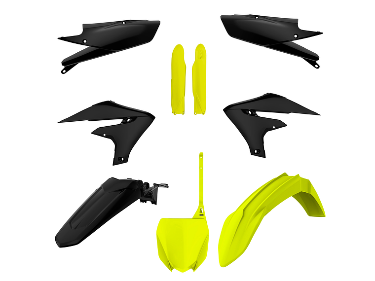 Kit Plásticos MX Yamaha YZ250F / YZ450F 2019-2021 (Amarelo Fluo e Preto) 1