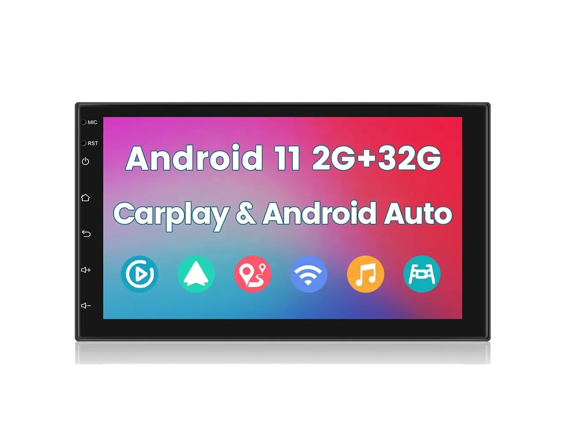 Autorrádio 2DIN Android 11 Universal 2GB 32GB - WIFI Bluetooth GPS 1