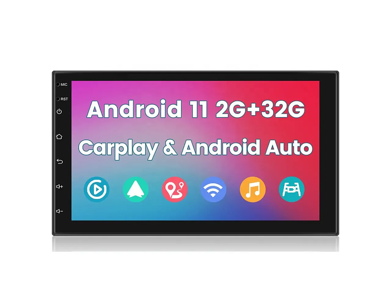 Autorrádio 2DIN Android 11 Universal 2GB 32GB - WIFI Bluetooth GPS 1