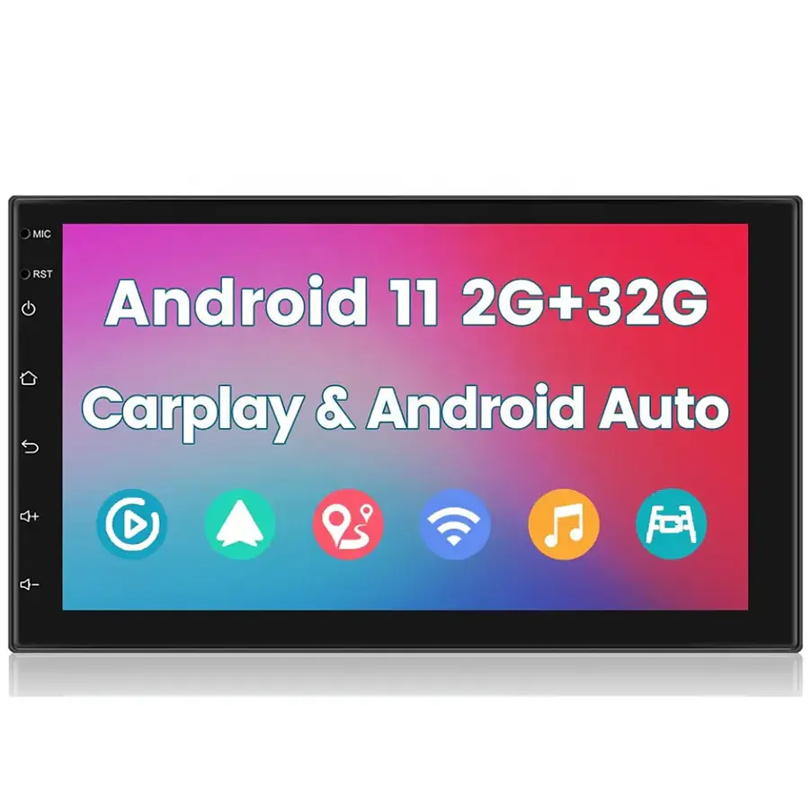 Autorrádio 2DIN Android 11 Universal 2GB 32GB - WIFI Bluetooth GPS 1