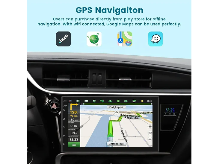 Autorrádio 2DIN Android 11 Universal 2GB 32GB - WIFI Bluetooth GPS 3