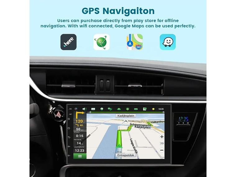 Autorrádio 2DIN Android 11 Universal 2GB 32GB - WIFI Bluetooth GPS 3