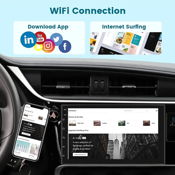 Autorrádio 2DIN Android 11 Universal 2GB 32GB - WIFI Bluetooth GPS 4