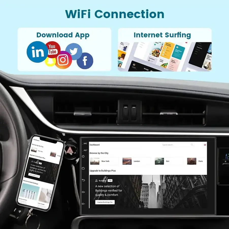 Autorrádio 2DIN Android 11 Universal 2GB 32GB - WIFI Bluetooth GPS 4