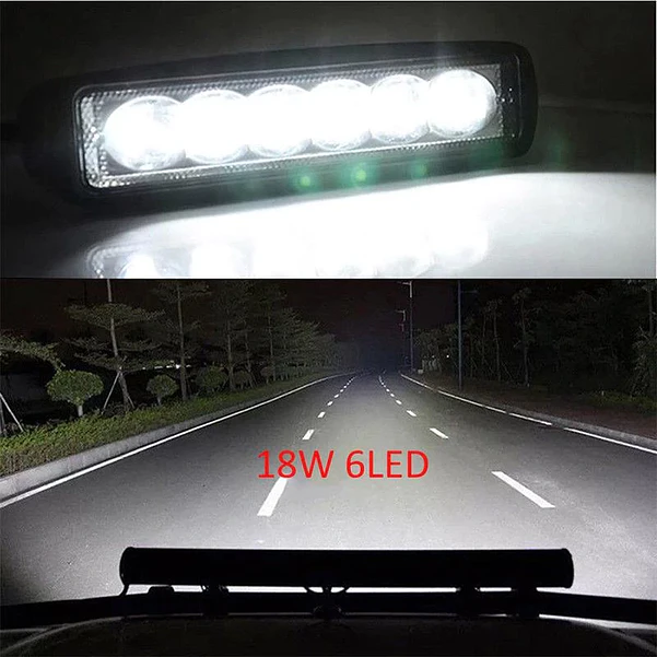 Farol Auxiliar LED 18W Carro/Jipe/Mota 3