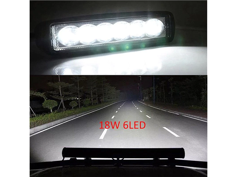 Farol Auxiliar LED 18W Carro/Jipe/Mota 3