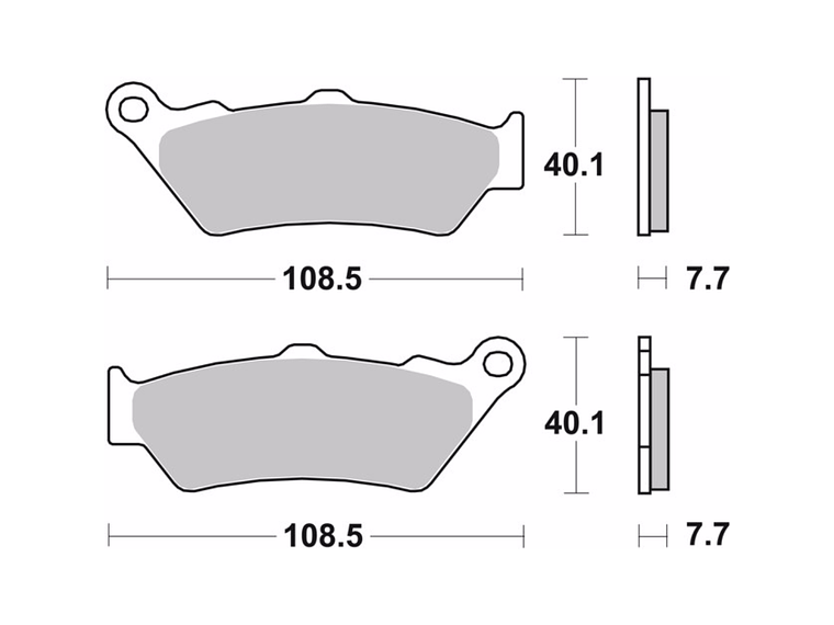 Pastilhas de Travão Sinterizadas Brembo 07BB03SP 2