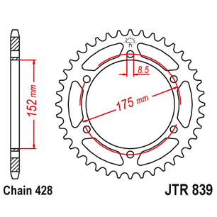 Cremalheira Yamaha DTR125/DTX/RE/TDR 125/WR 125/ DT 200