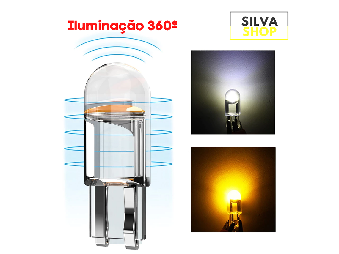 Lâmpada LED T10 Luz Interior/Mínimos  3