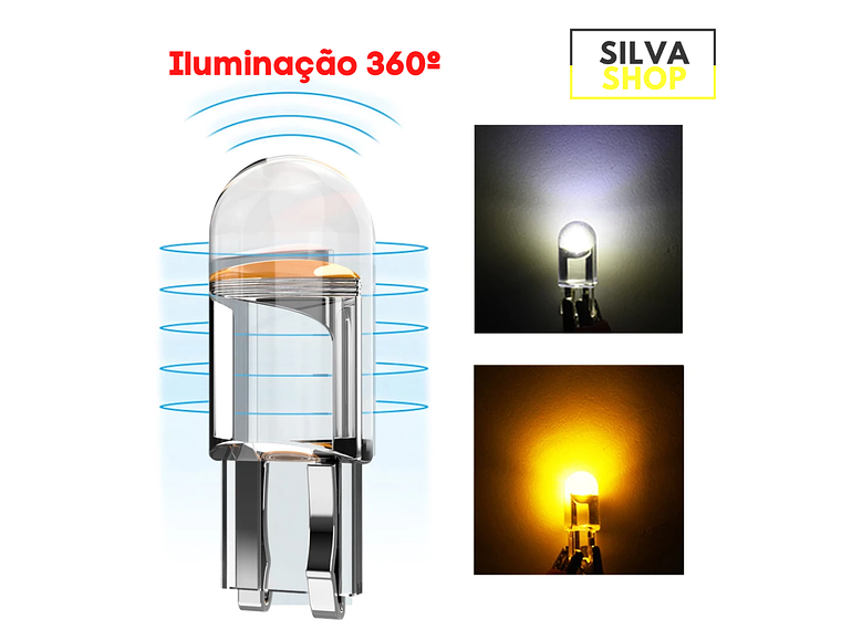 Lâmpada LED T10 Luz Interior/Mínimos  3