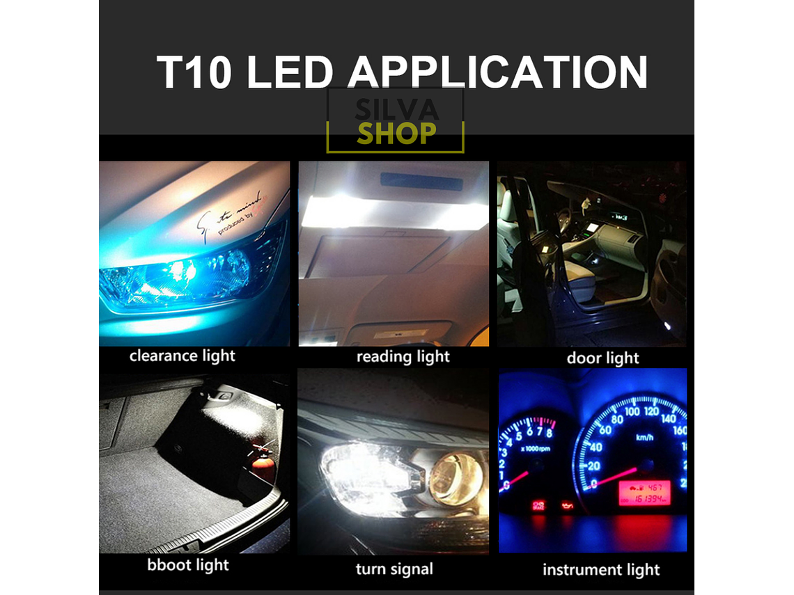 Lâmpada LED T10 Luz Interior/Mínimos  4