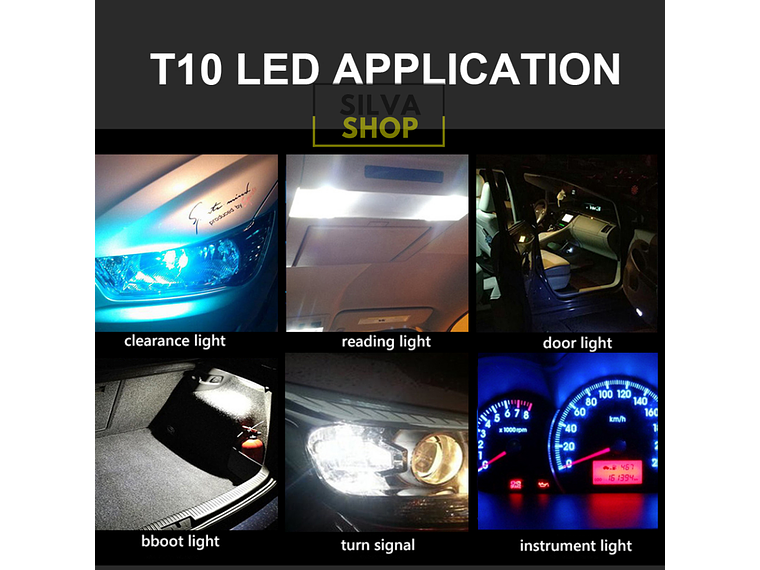Lâmpada LED T10 Luz Interior/Mínimos  4