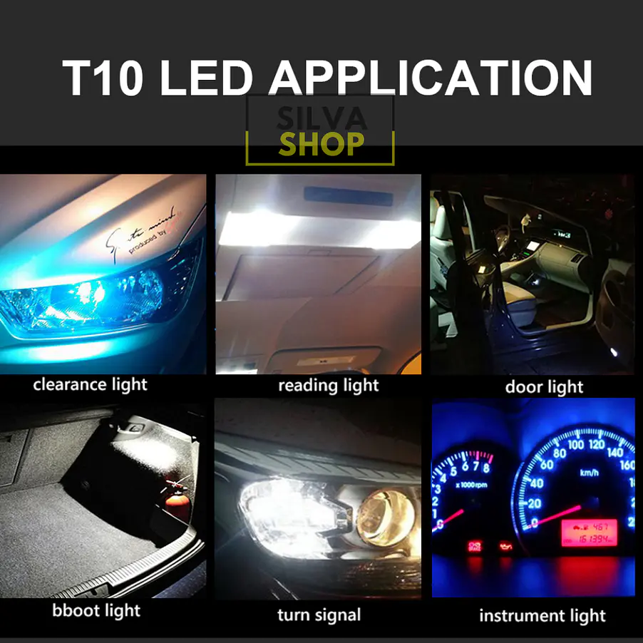 Lâmpada LED T10 Luz Interior/Mínimos  4