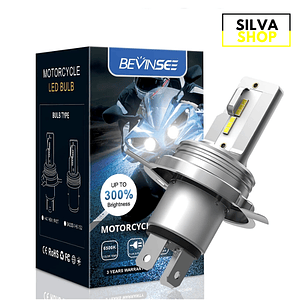 Lâmpada LED H4 para Mota 6000K Branco