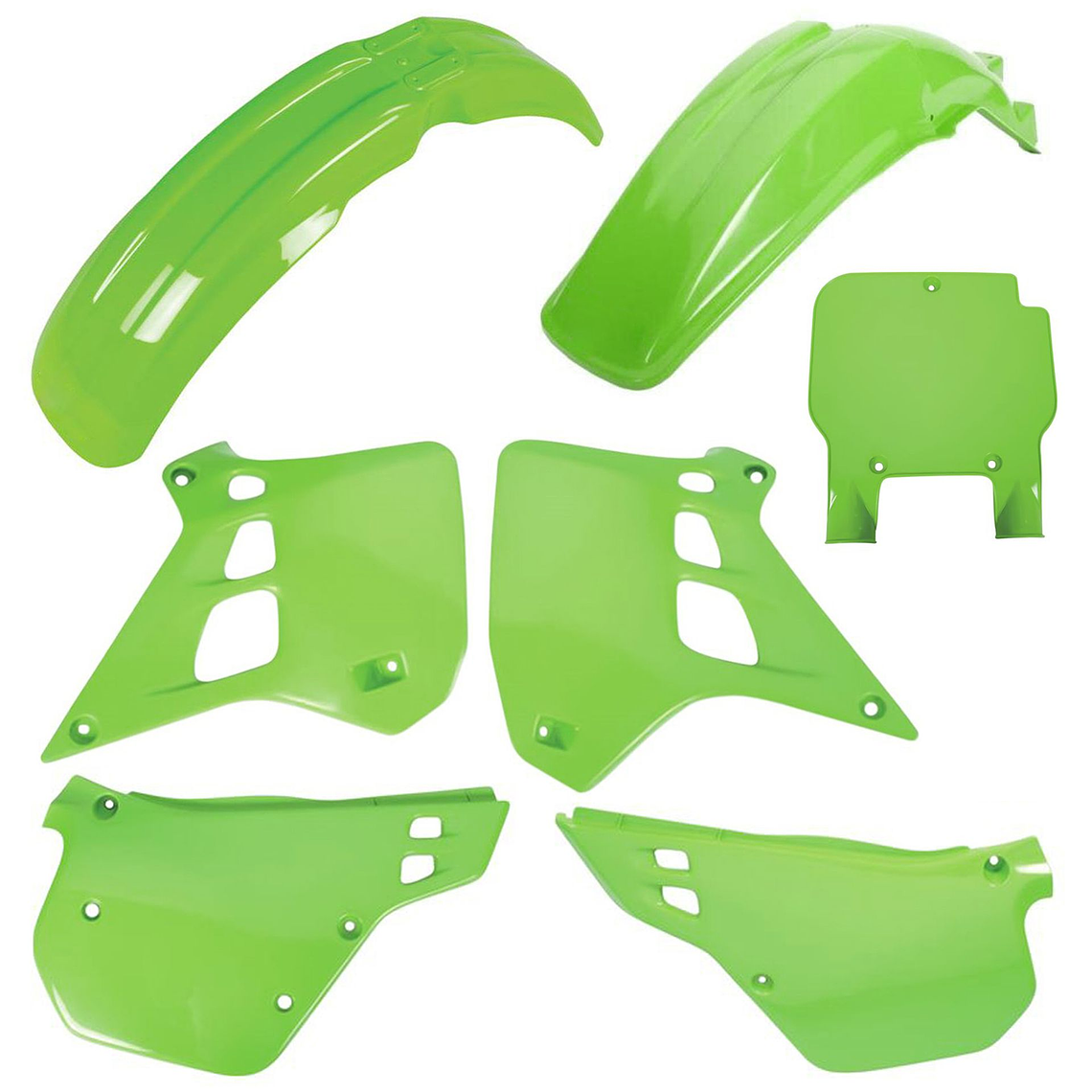 Kit Plásticos Kawasaki KX125 1990-1991 (Cor OEM) 1