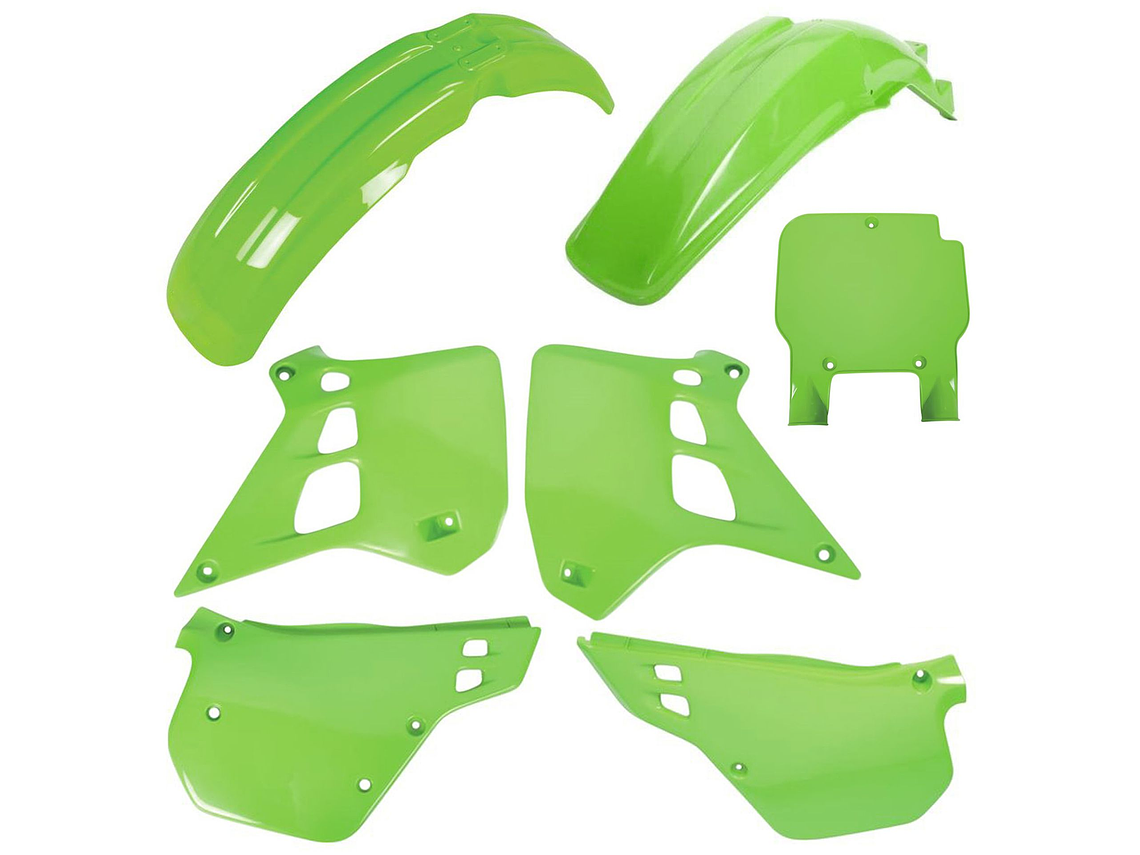Kit Plásticos Kawasaki KX125 1990-1991 (Cor OEM) 1