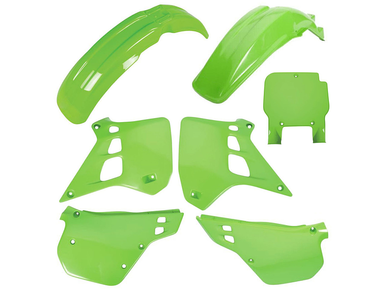Kit Plásticos Kawasaki KX125 1990-1991 (Cor OEM) 1