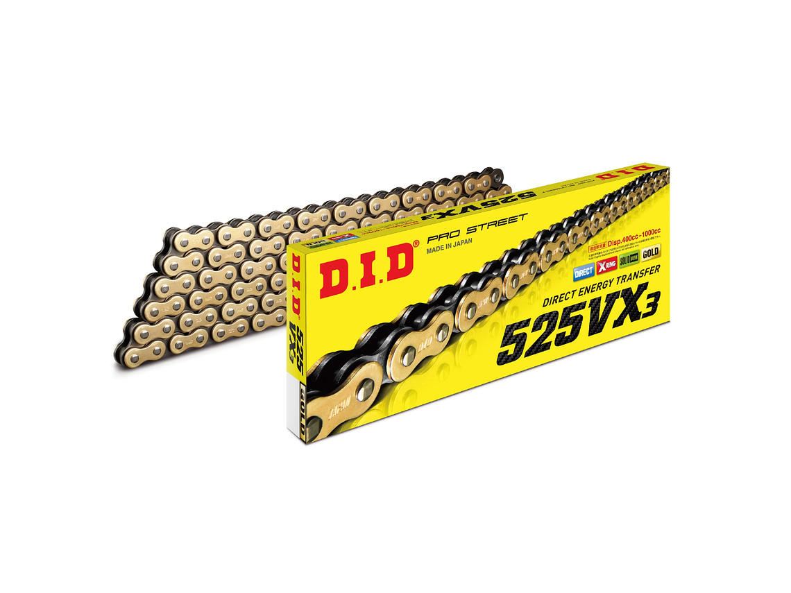Corrente D.I.D 525 VX3 (Dourada) 1