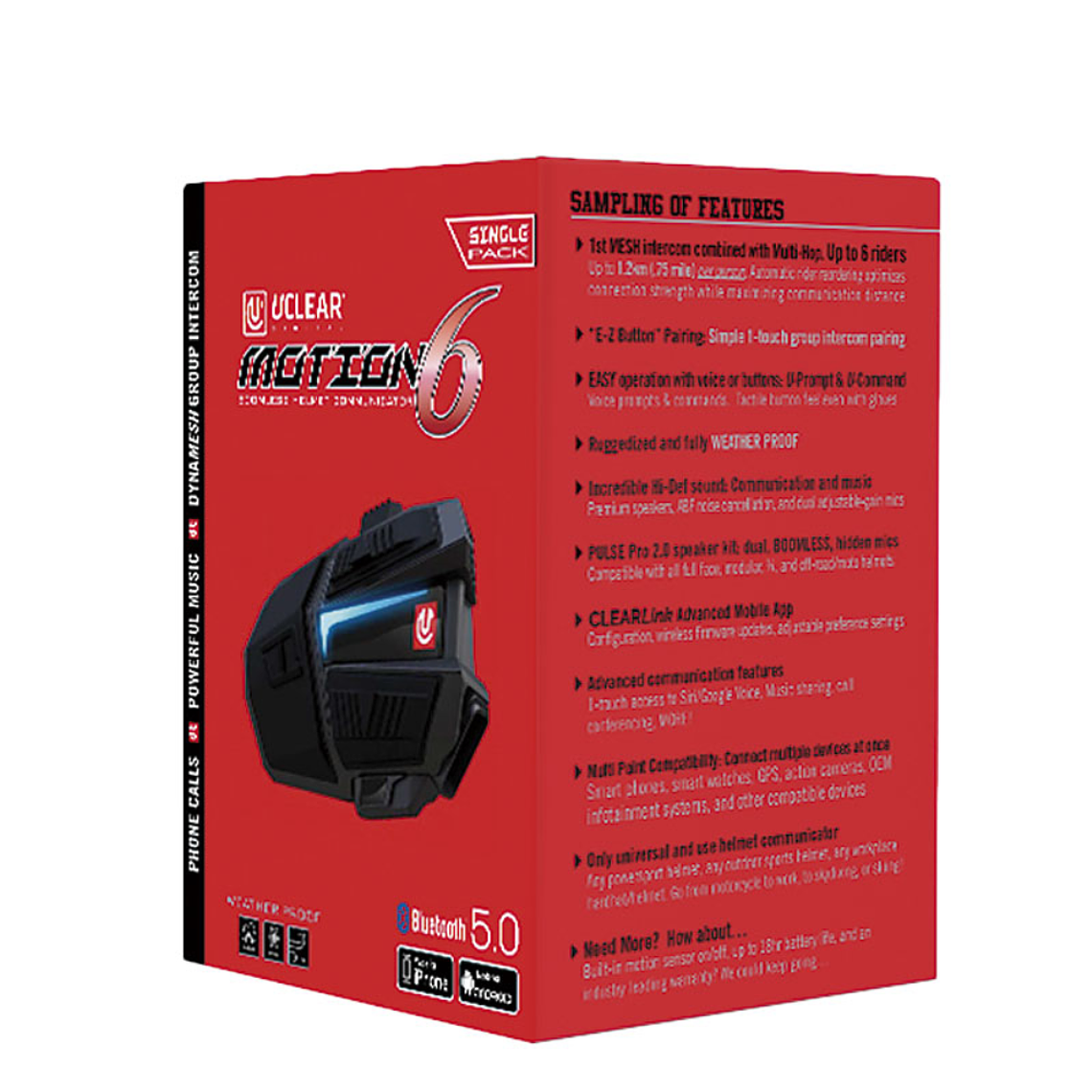 Intercomunicador Motion 6 S - U-Clear 3