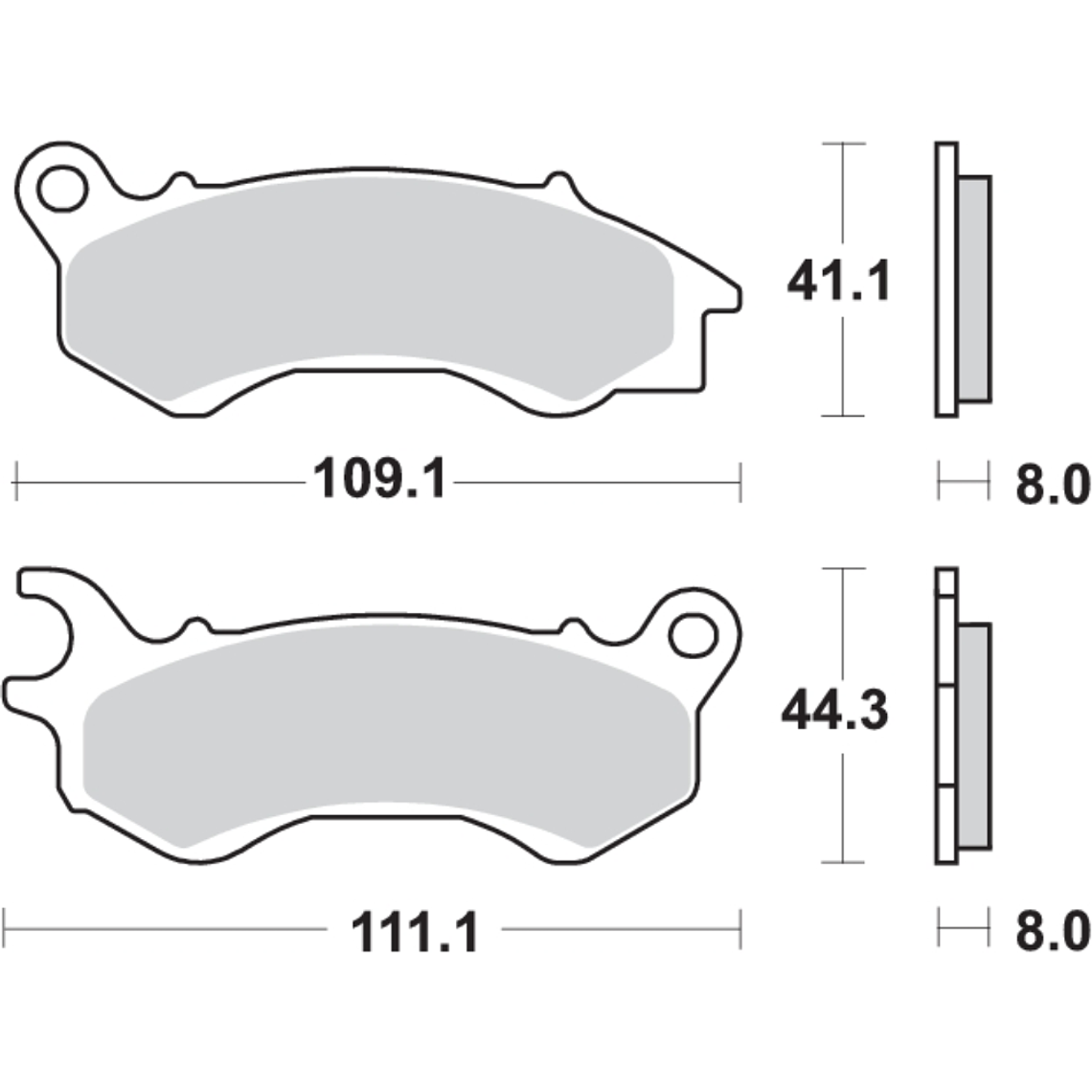 Pastilhas de Travão 205HF - SBS 2