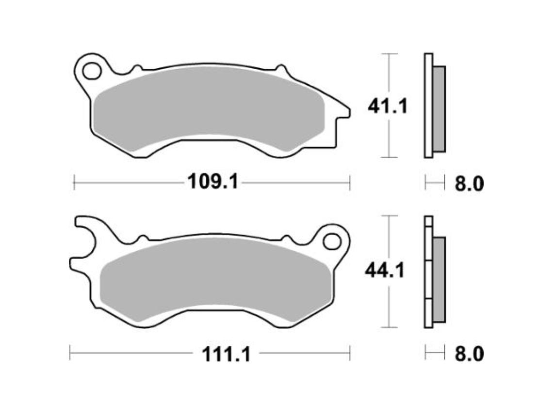 Pastilhas de Travão 205CT - SBS 2