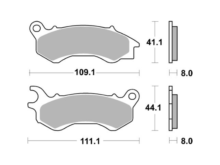 Pastilhas de Travão 205CT - SBS 2