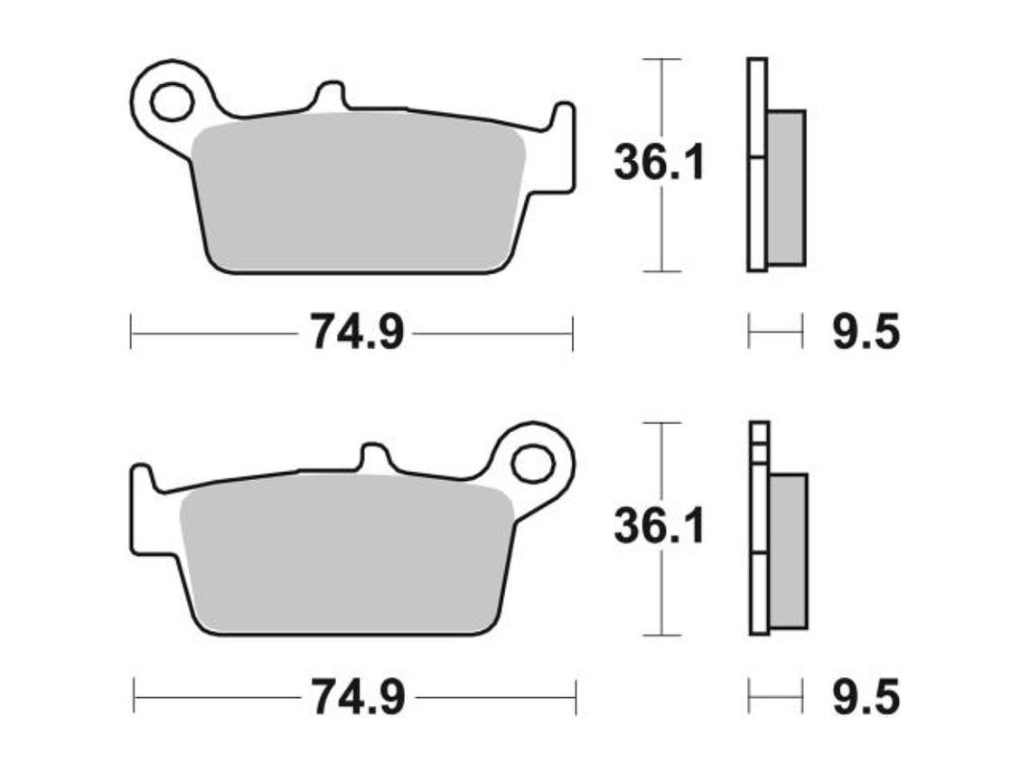 Pastilhas de Travão 604SI - SBS 2