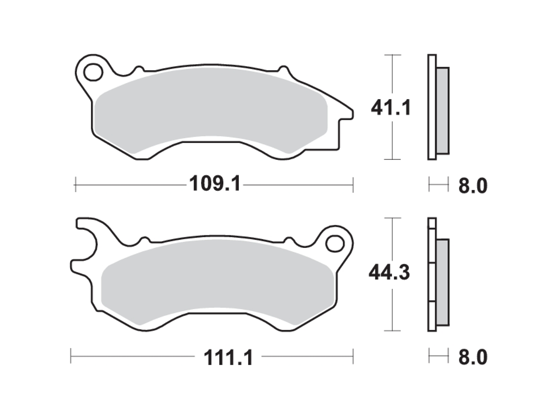 Pastilhas de Travão 205MS - SBS 2