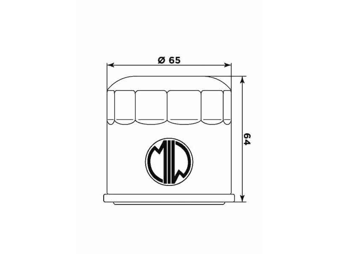 Filtro Óleo H1015 (HF204) Honda/Kawasaki/Yamaha - MIW  2