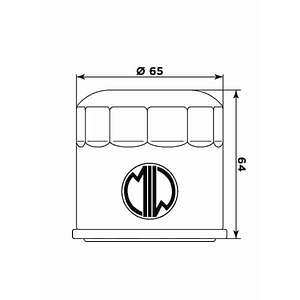 Filtro Óleo H1015 (HF204) Honda/Kawasaki/Yamaha - MIW 