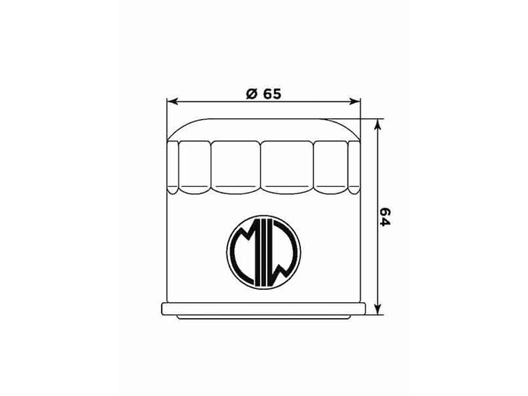Filtro Óleo H1015 (HF204) Honda/Kawasaki/Yamaha - MIW  2