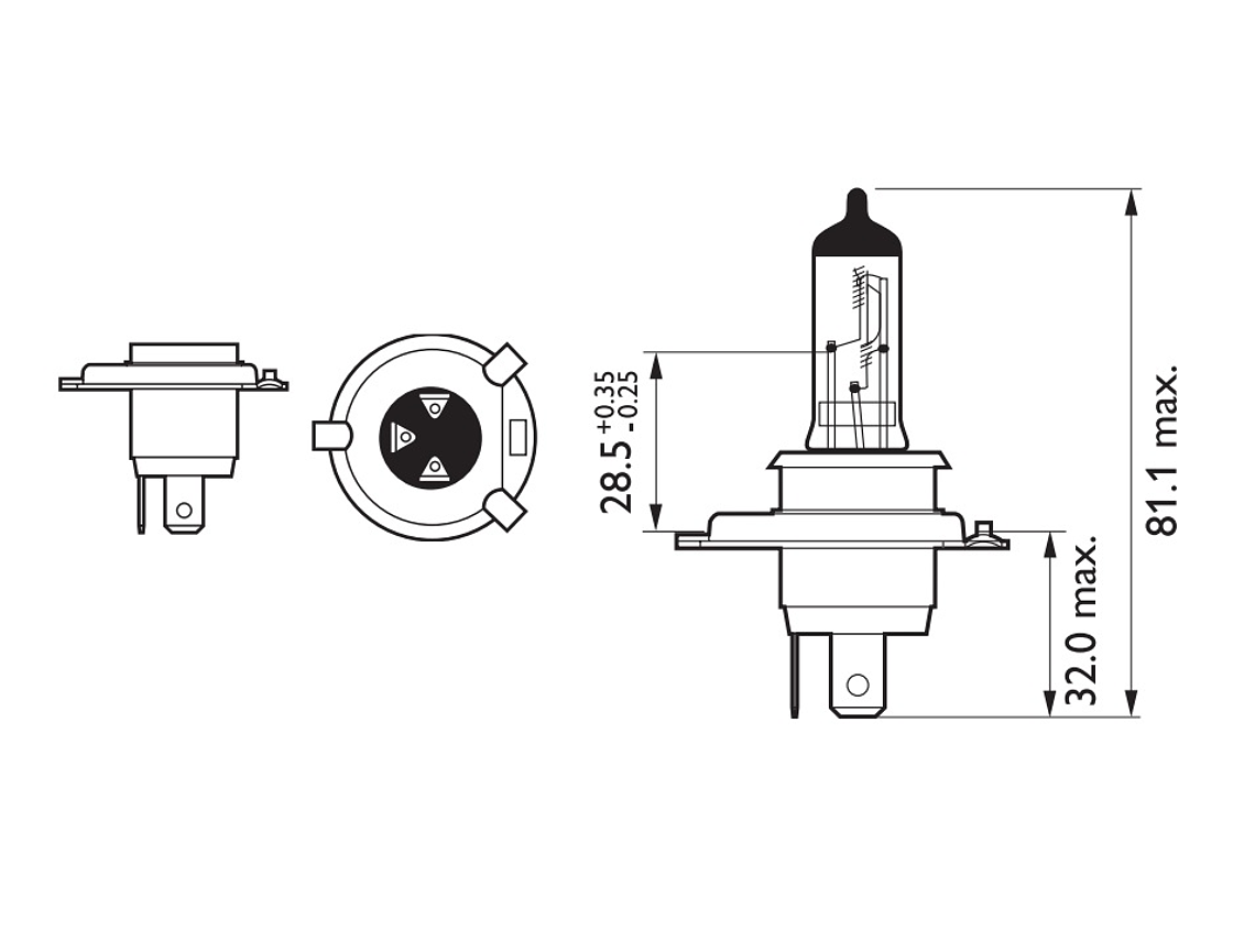 Lâmpada H4 Vision - Philips  2