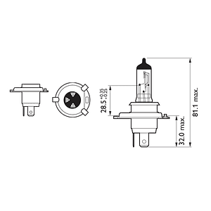 Lâmpada H4 Vision - Philips 