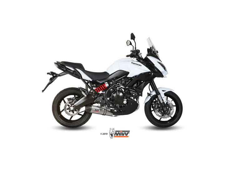 Escape MIVV Oval Titânio Ponta Carbono Kawasaki Versys 650 2015-2021  1